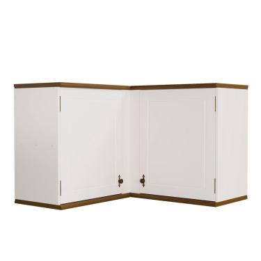 Imagem de Aéreo Retrô Canto 2p Off White-nogueira Armário Cozinha