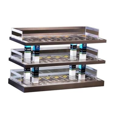 Imagem de Kokiya Caixa de exposição de carros diorama 1/64, garagem de carros fundidos, minimodelos, caixa de armazenamento, recipiente, carrinho de brinquedo de liga, 3 Camadas