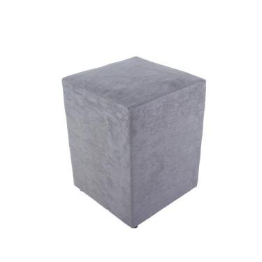 Imagem de Puff Decorativo Cubo Banqueta Tecido Macio Madeira Cores - DW Confecçõ
