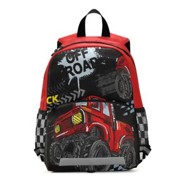 Imagem de Mochila Litebear Kids Monster Truck Car impermeável 10L