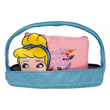 Imagem de Necessaire Bolsa Maquiagem Viagem 2in1 Cinderela Princesa Disney 10073342 - ZonaCriativa