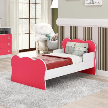 Imagem de Mini Cama Infantil com Proteção Lateral Rosa - DJD Móveis
