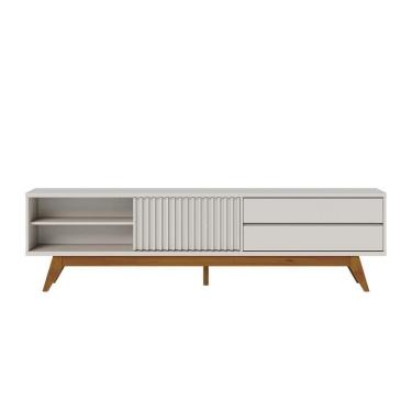 Imagem de Rack Para Até 75 Polegadas 1 Porta 2 Gavetas Veneza Off White 200cm