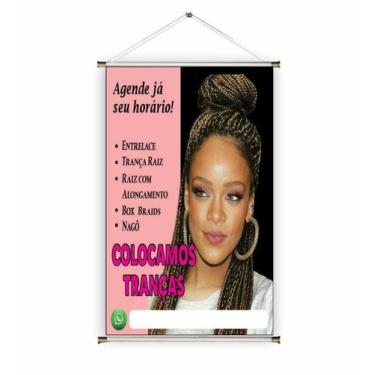 Imagem de Banner pronto Tranças BA 447 medida 45x70 cm arte Pronta