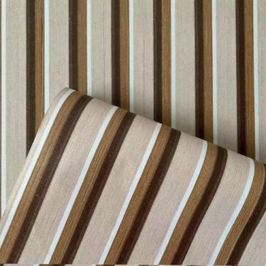 Imagem de Papel de parede de PVC autoadesivo listrado grade sala de estar parede loja café escritório decoração - grade amarela e branca - 45 * 500 cm