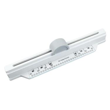 Imagem de UGPLM Furador de 30 furos, bolsa multifuros, base antiderrapante, furador de fichário portátil, máquina de empurrar manual para material de escritório e, Branco
