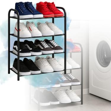 Imagem de Sapateira Organizador Porta Sapatos 8 Pares 4 Andares Para Quarto Hall de Entrada Multiuso Livros Tênis