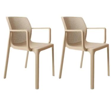 Imagem de Kit 2 Cadeiras Sardenha Polipropileno Mesa Jantar Cozinha Varanda Jard