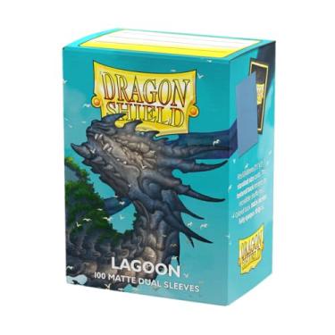Imagem de Dragon Shield Card Sleeves – Matte Dual Lagoon Standard Size 100CT - MGT Card Sleeves are Smooth & Tough - Compatible with Pokemon, Yugioh, & Magic The Gathering Card Sleeves