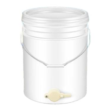 Imagem de Amagogo Balde de mel de 20L, ferramenta para apicultor, barril de armazenamento de xarope, balde de óleo de soja com válvula de gaveta, multiuso para