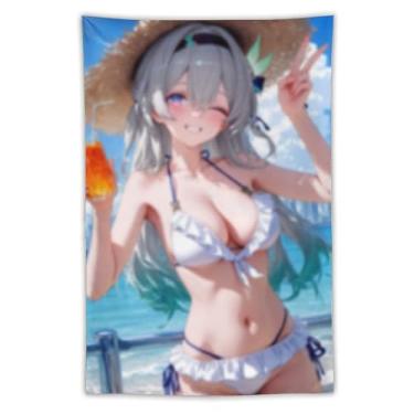 Imagem de LIEGBMEU Sexy Bikini Hot Anime Girl Tapeçaria 101.6 cm x 152.4 cm Interior Exterior Wall Quilt Art Decoração de Tapeçaria Caprichosa, AF356