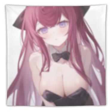 Imagem de LIEGBMEU Tapeçaria de biquíni sexy anime menina 152.4 cm x 152.4 cm interior exterior parede colcha arte decoração de tapeçaria caprichosa, AF353
