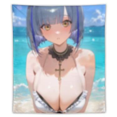 Imagem de LIEGBMEU Sexy Bikini Hot Anime Girl Tapeçaria 127.0 cmx152.4 cm Interior Exterior Wall Quilt Art Decoração de Tapeçaria Caprichosa, AF294