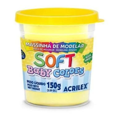 Imagem de Massinha de Modelar Soft 150g Amarelo Bebê Acrilex
