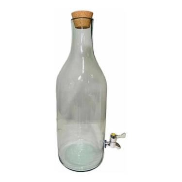 Imagem de Suqueira De Vidro 15 Litros Com Rolha E Torneira Metálica