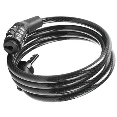 Imagem de Cadeado Para Bicicleta com Senha Segredo Cabo de Aço PRIME Reforçado Especial 8mm Ultra Galvanizado a Fogo 1,2 Metro, Troya Tools