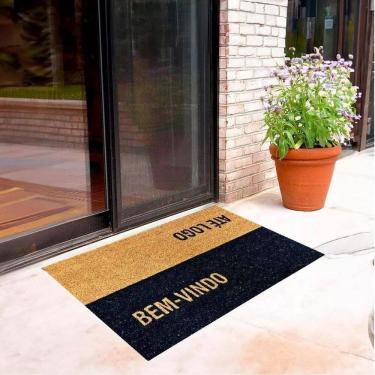 Imagem de Capacho Retangular Fibra De Coco Base PVC 75x45cm - Komeco