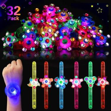 Imagem de Pulseiras Party Favors LED Light Up Fidget Spinner, pacote com 32 - BS