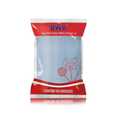 Imagem de Palito para Pirulito Médio 14cm Azul nº14 BWB Canudo Pet 224 - 100 uni