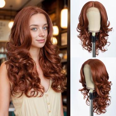 Imagem de Style Icon Peruca 53,3 cm de renda frontal multicamadas Big Curl peruca sintética parte do meio peruca afro totalmente fofa