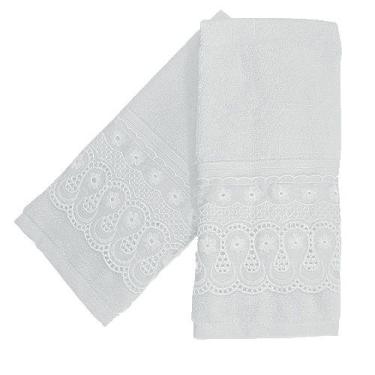 Imagem de Kit Toalha de Lavabo Buettner Cristal Renascença 100% Algodão Egípcio,