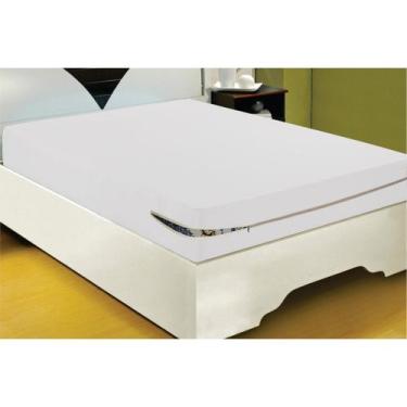 Imagem de Capa De Colchão Malha Gel Casal Padrão - Enxovais Realeza, Branco