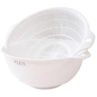 Imagem de Escorredor Duplo Arroz Macarrão Verduras Legumes 1.5 L Japão - nakaya