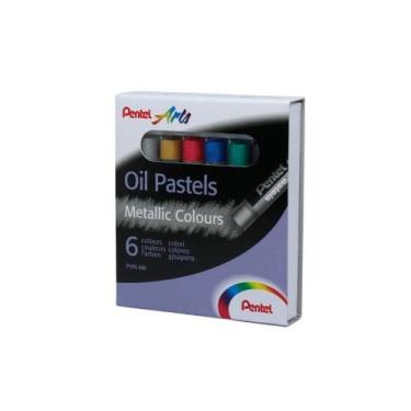 Imagem de Giz Pastel Oleoso Cores Metálicas - Pentel