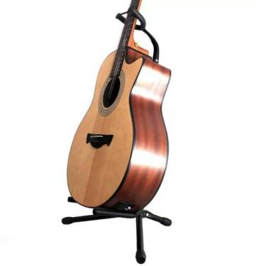 Imagem de Suporte de chão para Guitarra Baixo Violão Dobrável com Regulagem de A