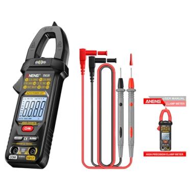 Imagem de KAIYUEMAOYI Alicate Amperímetro Digital Voltímetro DC Retroiluminado 0,01 V-600 V Portátil Multifuncional Desligamento Automático Testador Inteligente, Preto, Tamanho real