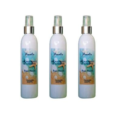 Imagem de Kit 3 Aromatizador Ambientes Aroma Acqua Marine Frasco 200Ml - BORLEN