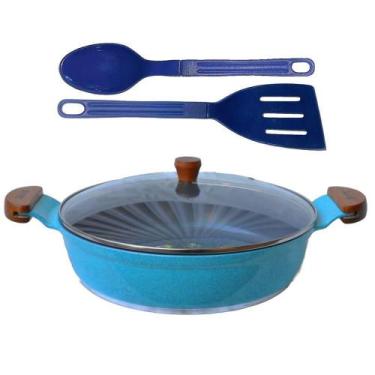 Imagem de Frigideira Azul Antiaderente Em Cerâmica Talher 01 Am 30cm - JAVALI