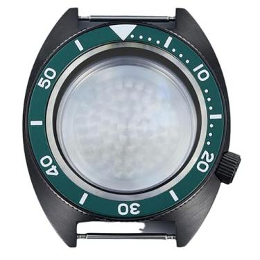 Imagem de FEIYASHI Relógio de vidro safira de 41 mm 10 ATM para NH35 NH34 NH36 Movimento Skx Modificado Abalone Peças de relógio, NH35 34 36 38 Movimento + Anel Capítulo Preto Escuro 3, Caixa de relógio de luxo