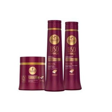 Imagem de Kit Shampoo Condicionador e Máscara Disciplinante Liso com Força Haske