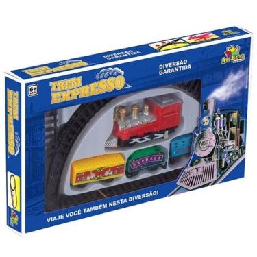 Imagem de Pista Trem Expresso Trilho Oval 11 Peças Ferrorama Art Brink