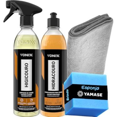 Imagem de Kit higicouro hidracouro 500 ml vonixx - produto para limpeza de couro em geral banco bolsa sapato jaqueta