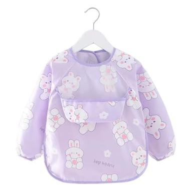 Imagem de Babador Manga Longa Impermeável com Cata-Migalhas - Coelhinho Branco