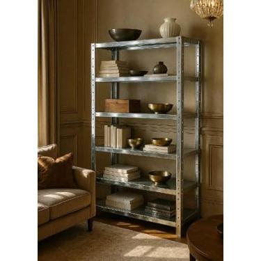 Imagem de Estante/Armário/Prateleira de Aço 6 Bandeja 90/60cm - DBA (Galvanizado, 90cm Largura)