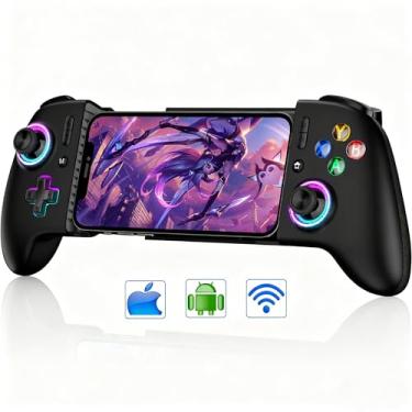 Imagem de 【Anti-Drift】Wireless Mobile Gaming Controller for iPhone/Android, Hall Joystick&Trigger Bluetooth Phone Controller, Handheld Game Console Quality - For Cloud Gaming,Genshin Impact,Roblox,Call of Duty