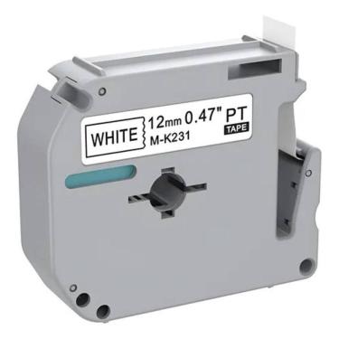 Imagem de Fita Rotulador Brother Pt-70 PT-M95BK bco letra pta