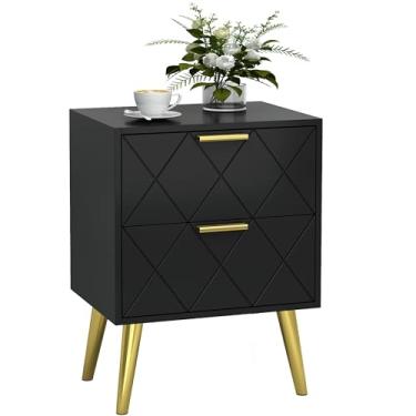 Imagem de Mesa de cabeceira estilo moderno com 2 gavetas estilo moderno MLBZ09BU