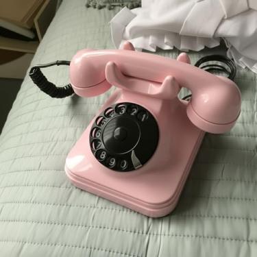 Imagem de Telefone De Mesa Antigo Retro Disco (decorativo) (Rosa)