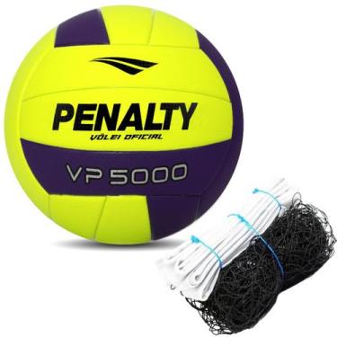 Imagem de Bola De Vôlei Penalty VP 5000 X + Rede De Vôlei Master Rede Seda 9,5 M