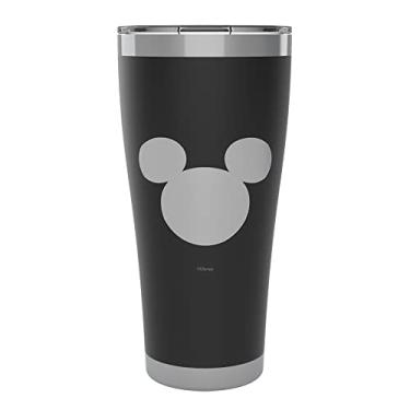 Imagem de Tervis Copo térmico Disney Mickey Silhouette preto de parede tripla mantém as bebidas frias e quentes, 850 g Legacy, aço inoxidável