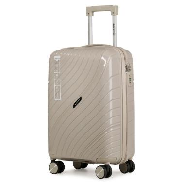 Imagem de Mala de Viagem 10kg de Bordo em Polipropileno e Zíper Duplo Antifurto com Rodas 360º e Cadeado - Padrão Anac - Allabard