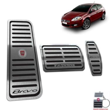 Imagem de Pedaleira Automático + Descanso Fiat Bravo 2011 A 2016 Preto