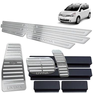 Imagem de Soleira Pedaleira Descanso Livina 2010/2014 Prata AR Auto