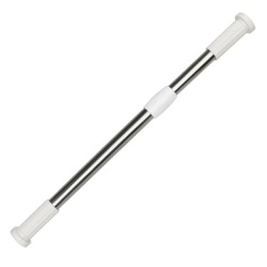 Imagem de Varão Extensível Regulável para Cortina de Banheiro e Cozinha 110-200 cm - Suporte de Pressão Sem Furar, em Alumínio Ideal para Box, Janelas e Armários