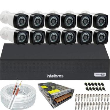 Imagem de Kit Cftv 12 Câmeras Segurança Full Hd Dvr Intelbras Mhdx 1116c