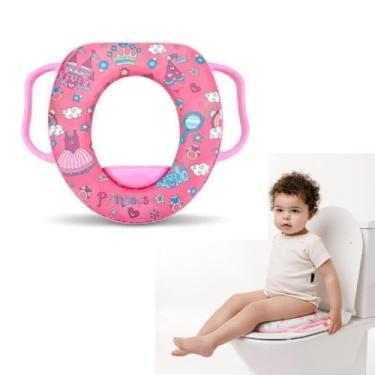 Imagem de Assento Redutor Infantil Vaso Sanitário Adaptador Acolchoado